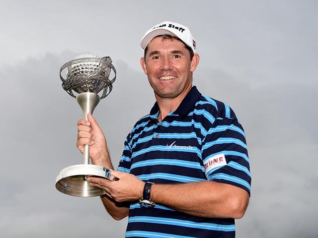Last year’s winner, Padraig Harrington, with the trophy